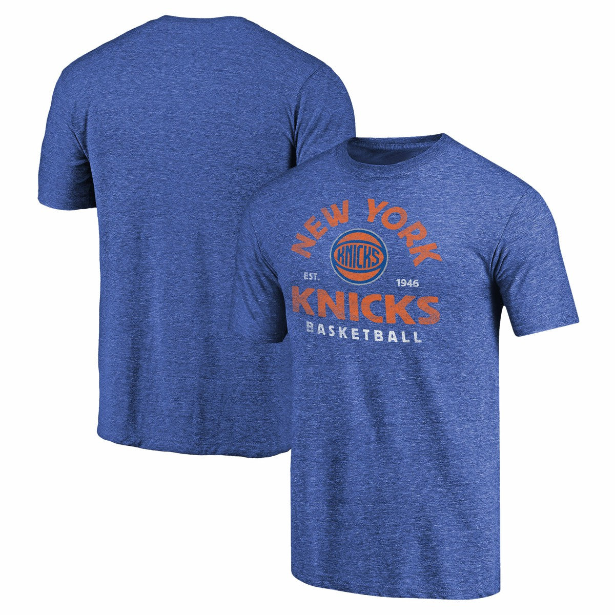 NBA - New York Knicks Vintage Arch Tri-Blend T-Shirt - Royal