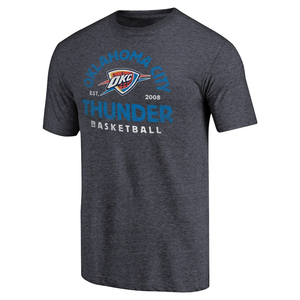 NBA - Oklahoma City Thunder Vintage Arch Tri-Blend T-Shirt - Navy