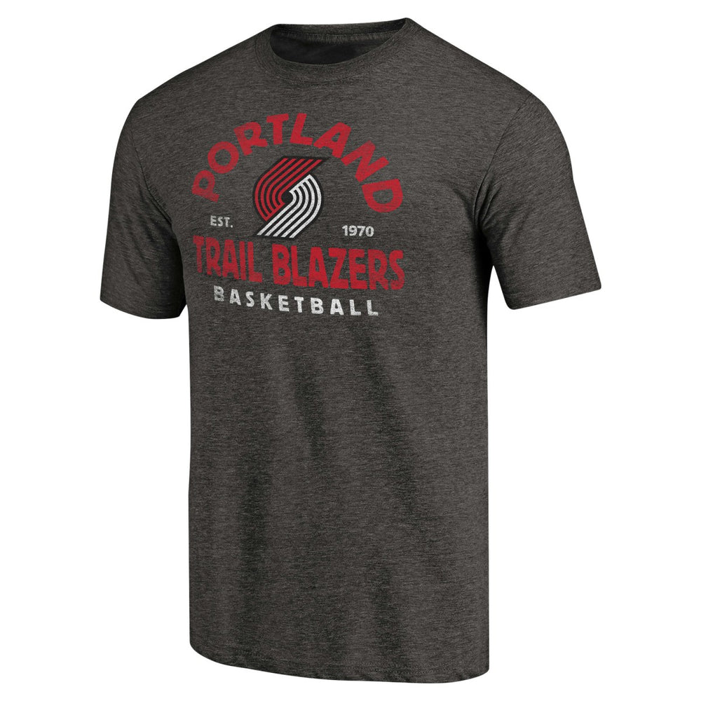 NBA - Portland Trail Blazers Vintage Arch Tri-Blend T-Shirt - Black