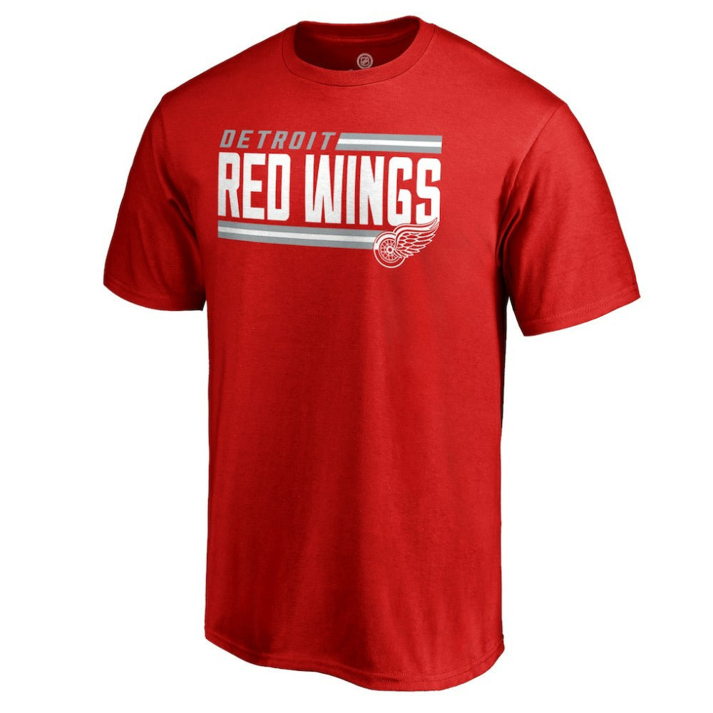 Detroit Red Wings - Iconic Collection On Side Stripe T-Shirt Red