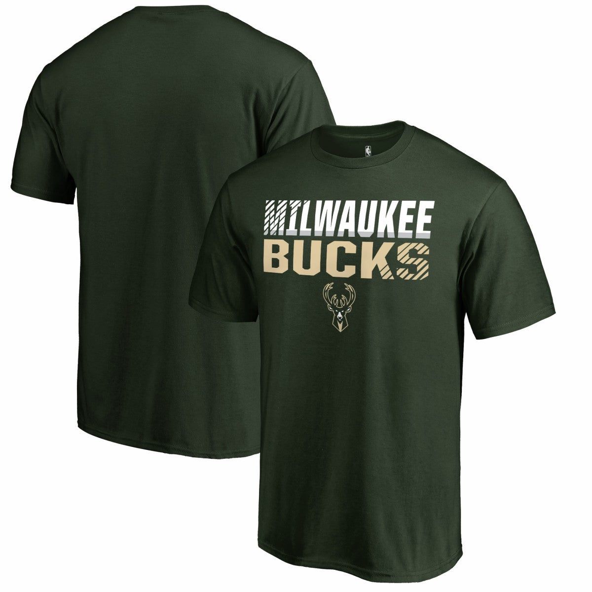 NBA - Milwaukee Bucks Fade Out T-Shirt - Hunter Green