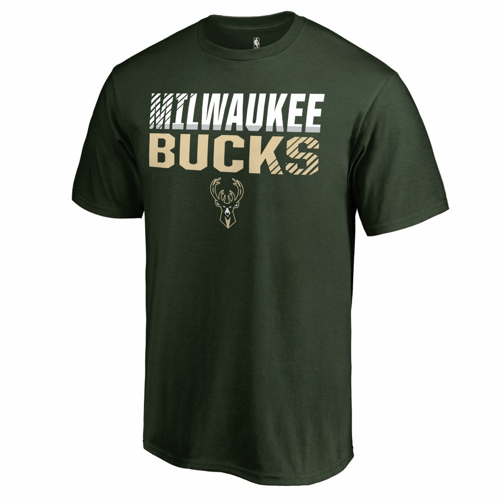 NBA - Milwaukee Bucks Fade Out T-Shirt - Hunter Green