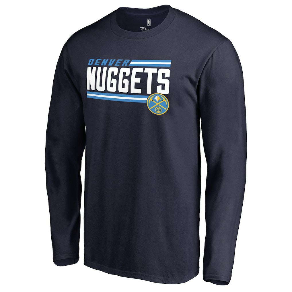NBA - Denver Nuggets Onside Stripe Long Sleeve T-Shirt - Navy