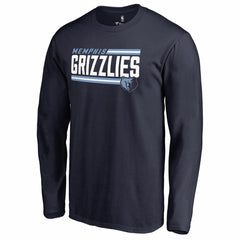 NBA - Memphis Grizzlies Onside Stripe Long Sleeve T-Shirt - Navy