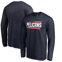 NBA - New Orleans Pelicans Onside Stripe Long Sleeve T-Shirt - Navy