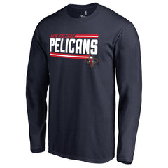 NBA - New Orleans Pelicans Onside Stripe Long Sleeve T-Shirt - Navy