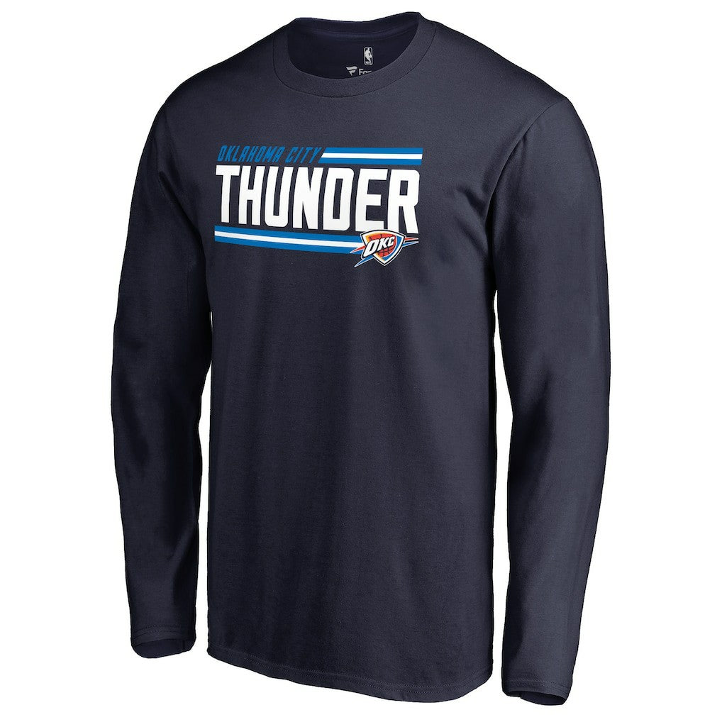 NBA - Oklahoma City Thunder Onside Stripe Long Sleeve T-Shirt - Navy