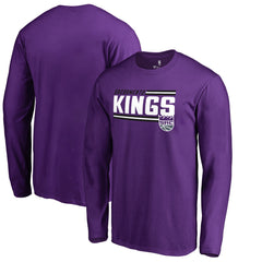NBA - Sacramento Kings Onside Stripe Long Sleeve T-Shirt - Purple
