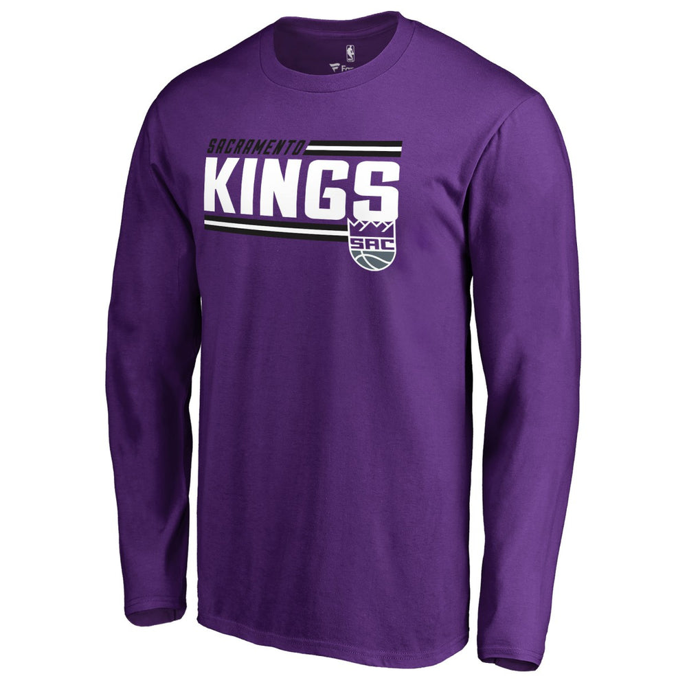 NBA - Sacramento Kings Onside Stripe Long Sleeve T-Shirt - Purple
