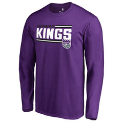 NBA - Sacramento Kings Onside Stripe Long Sleeve T-Shirt - Purple