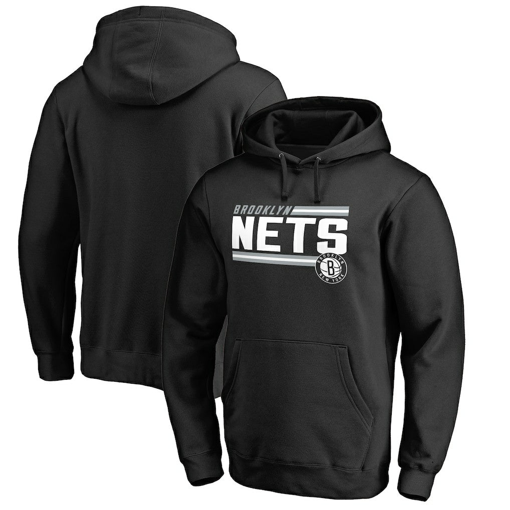 NBA - Brooklyn Nets Onside Stripe Pullover Hoodie - Black