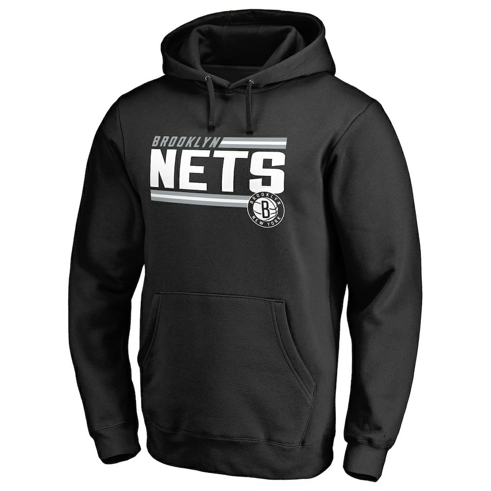 NBA - Brooklyn Nets Onside Stripe Pullover Hoodie - Black