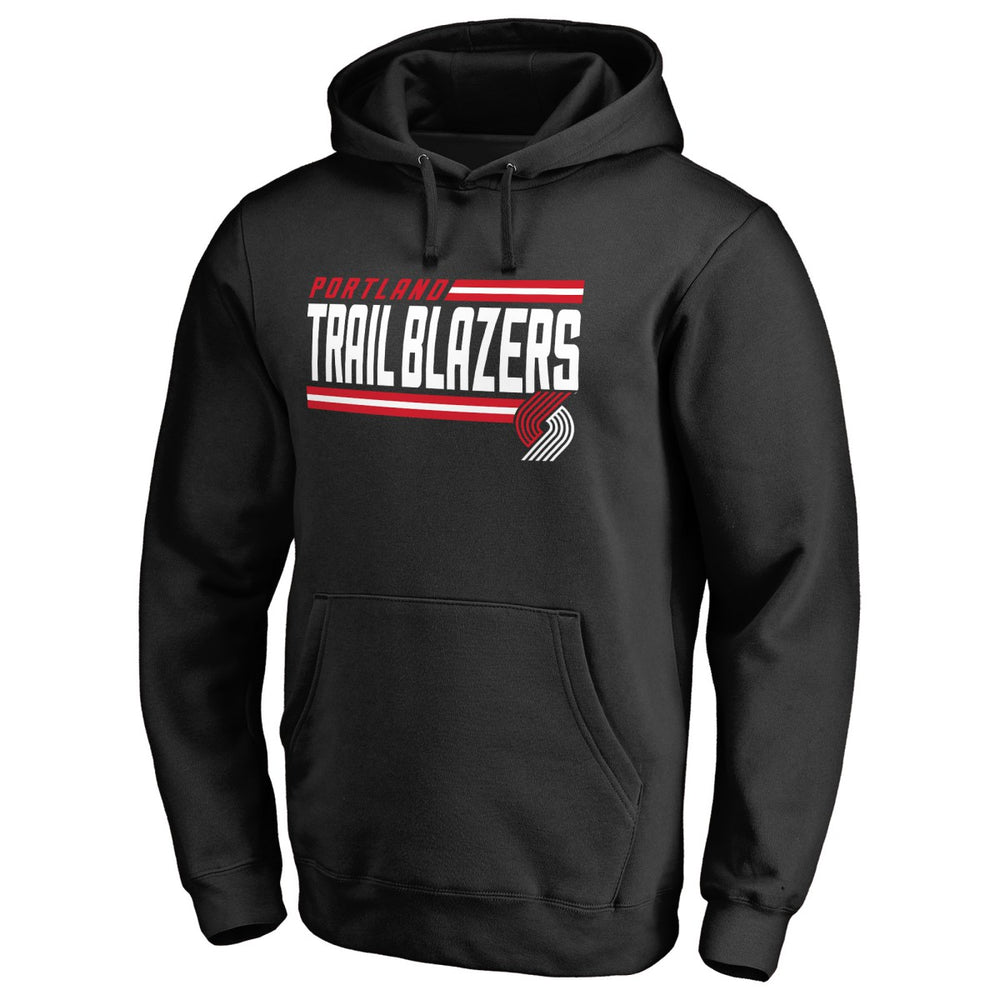 NBA - Portland Trail Blazers Onside Stripe Pullover Hoodie - Black