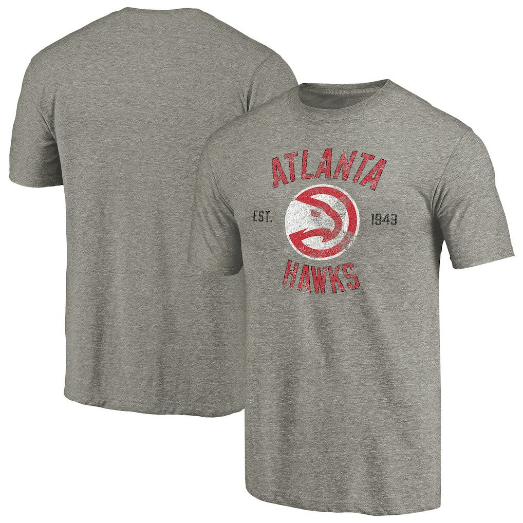 NBA - Atlanta Hawks Team Heritage Tri-Blend T-Shirt - Gray