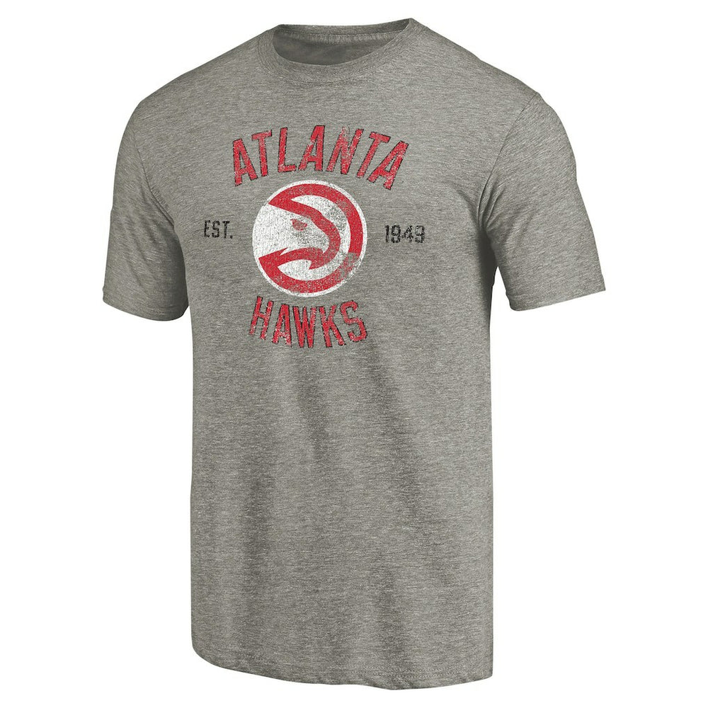 NBA - Atlanta Hawks Team Heritage Tri-Blend T-Shirt - Gray