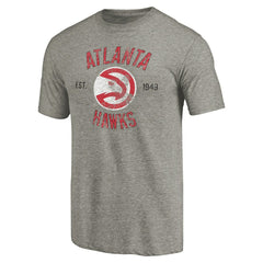 NBA - Atlanta Hawks Team Heritage Tri-Blend T-Shirt - Gray