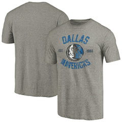NBA - Dallas Mavericks Team Heritage Tri-Blend T-Shirt - Gray