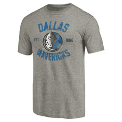 NBA - Dallas Mavericks Team Heritage Tri-Blend T-Shirt - Gray