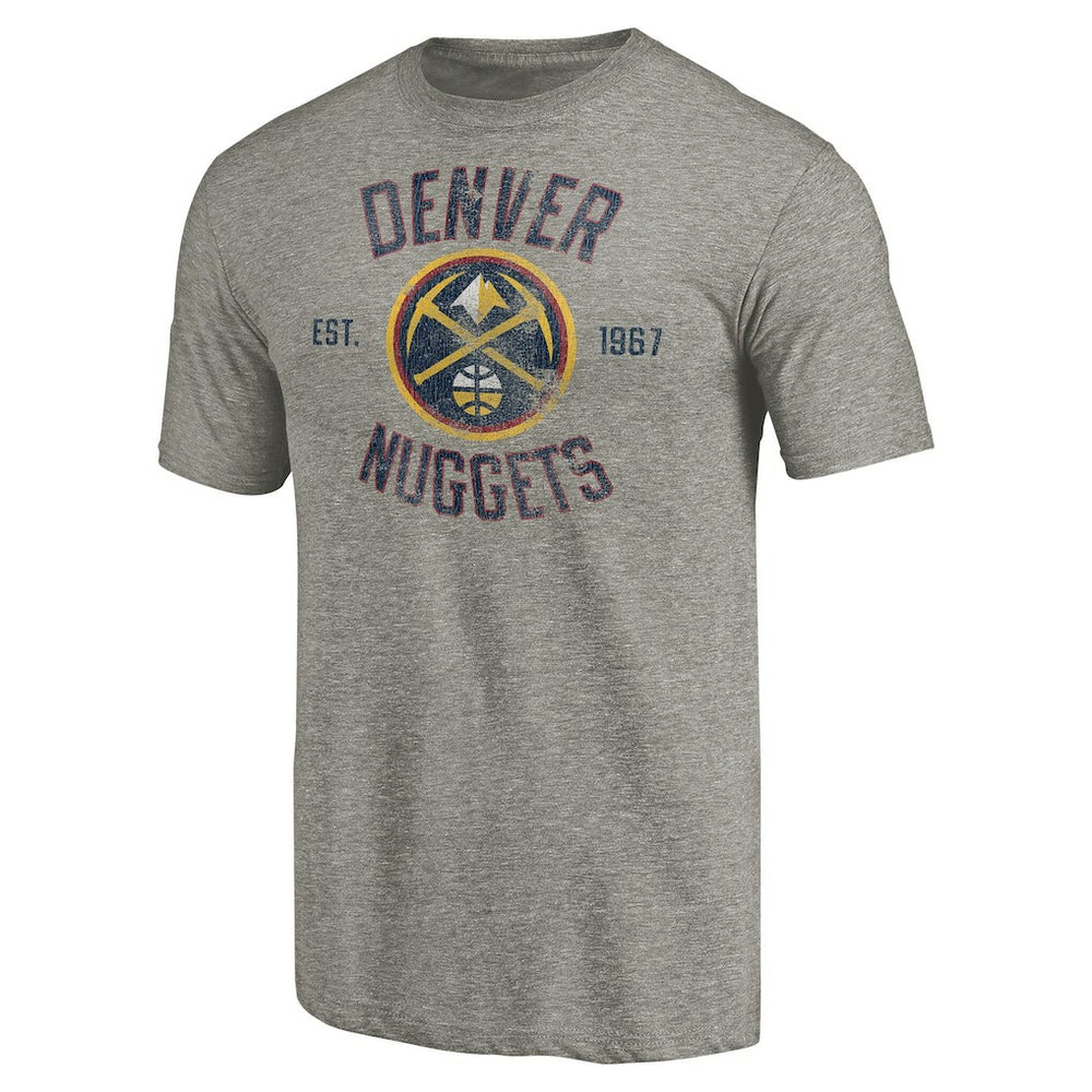 NBA - Denver Nuggets Team Heritage Tri-Blend T-Shirt - Gray