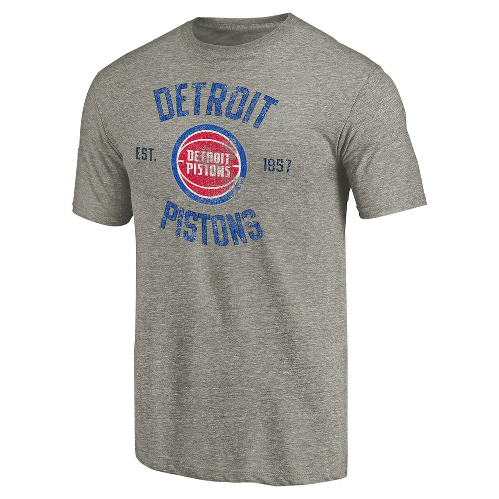 NBA - Detroit Pistons Team Heritage Tri-Blend T-Shirt - Gray