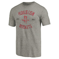 NBA - Houston Rockets Team Heritage Tri-Blend T-Shirt - Gray
