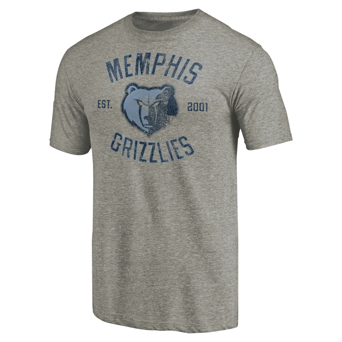NBA - Memphis Grizzlies Team Heritage Tri-Blend T-Shirt - Gray