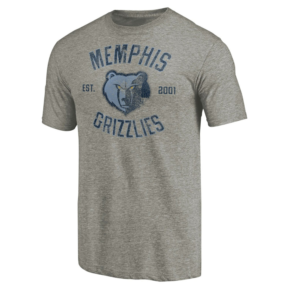 NBA - Memphis Grizzlies Team Heritage Tri-Blend T-Shirt - Gray