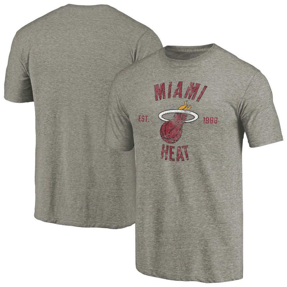 NBA - Miami Heat Team Heritage Tri-Blend T-Shirt - Gray