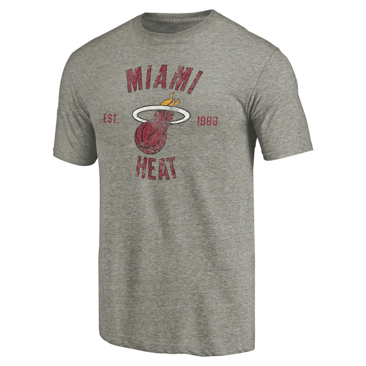 NBA - Miami Heat Team Heritage Tri-Blend T-Shirt - Gray