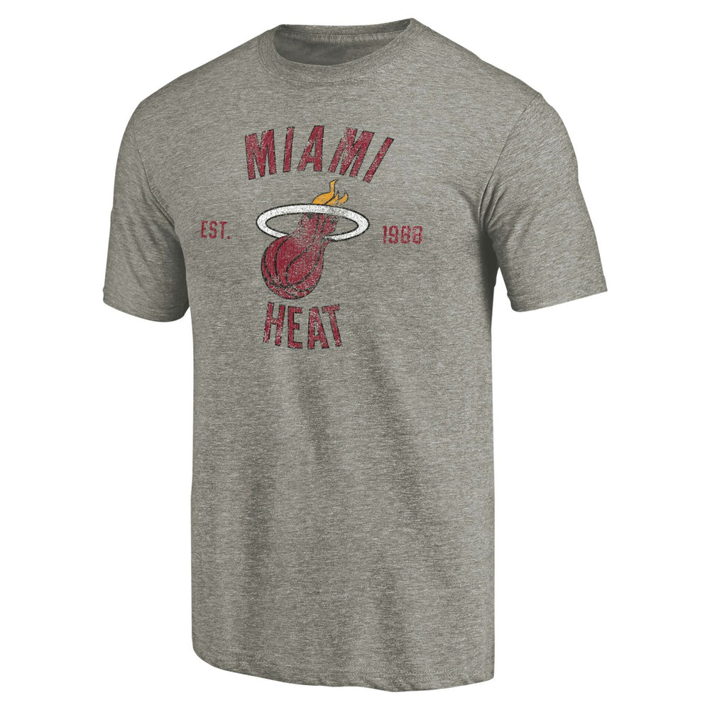 NBA - Miami Heat Team Heritage Tri-Blend T-Shirt - Gray