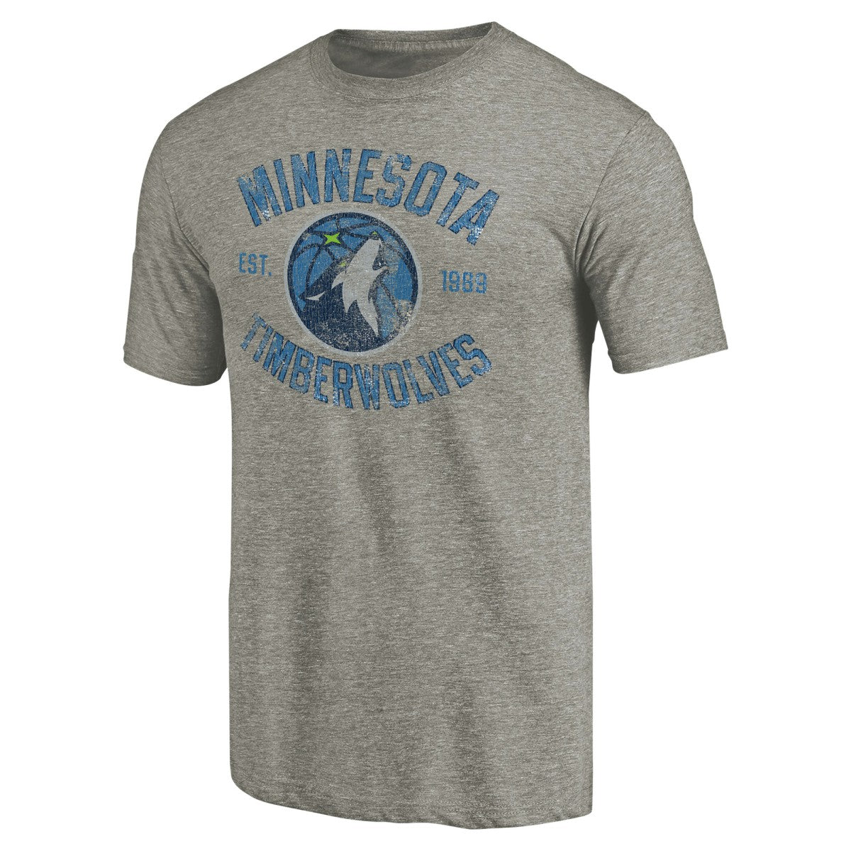 NBA - Minnesota Timberwolves Team Heritage Tri-Blend T-Shirt - Gray