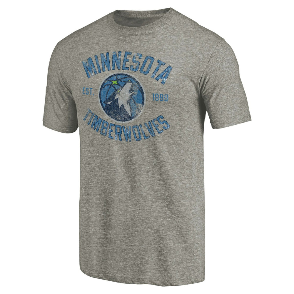 NBA - Minnesota Timberwolves Team Heritage Tri-Blend T-Shirt - Gray