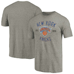 NBA - New York Knicks Team Heritage Tri-Blend T-Shirt - Gray