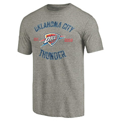 NBA - Oklahoma City Thunder Team Heritage Tri-Blend T-Shirt - Gray