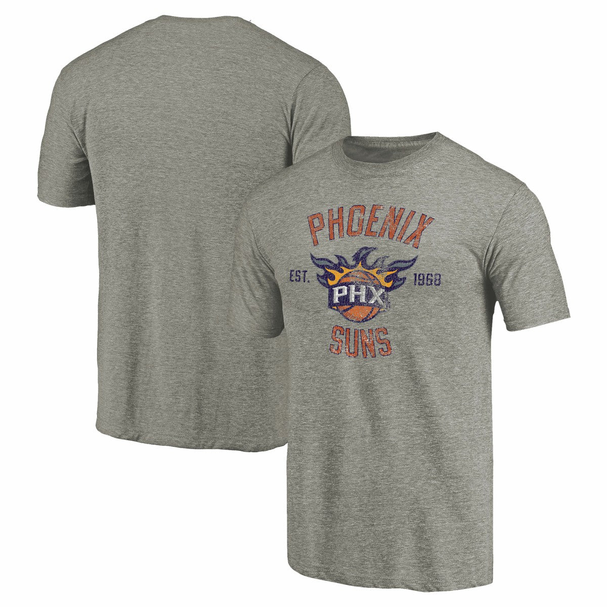 NBA - Phoenix Suns Team Heritage Tri-Blend T-Shirt - Gray