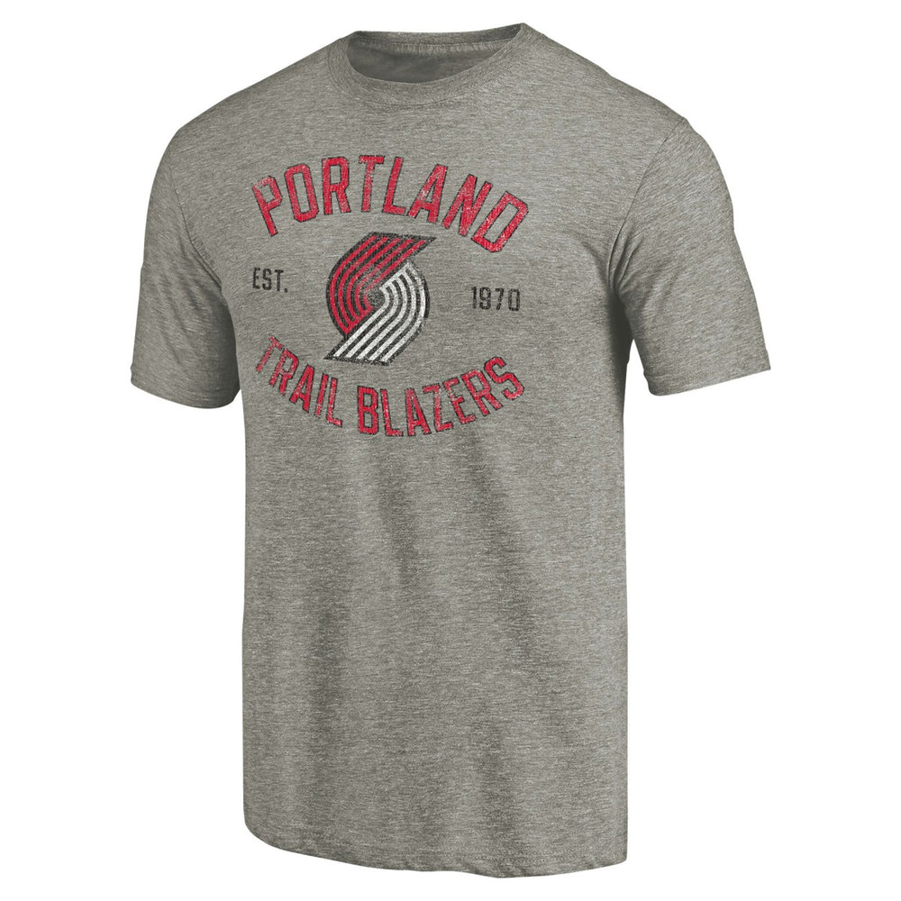 NBA - Portland Trail Blazers Team Heritage Tri-Blend T-Shirt - Gray