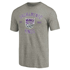 NBA - Sacramento Kings Team Heritage Tri-Blend T-Shirt - Gray