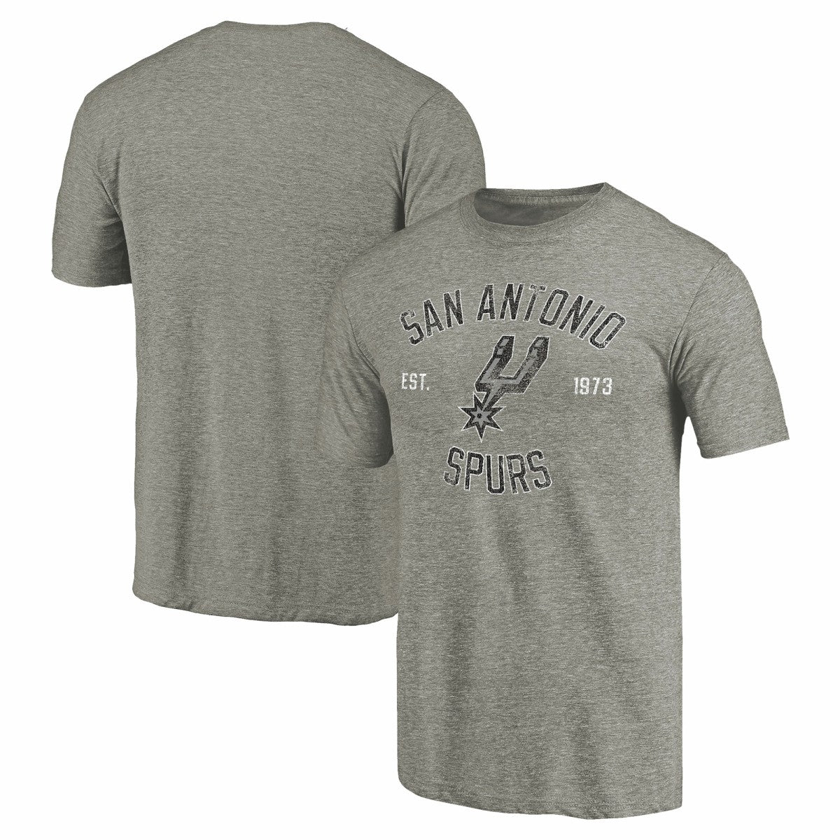 NBA - San Antonio Spurs Team Heritage Tri-Blend T-Shirt - Gray