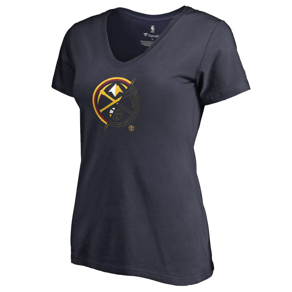 NBA - Denver Nuggets Women's X-Ray Slim Fit V-Neck T-Shirt - Navy