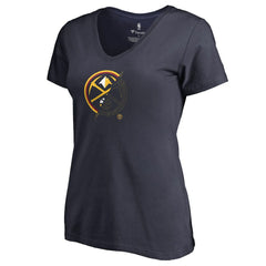 NBA - Denver Nuggets Women's X-Ray Slim Fit V-Neck T-Shirt - Navy