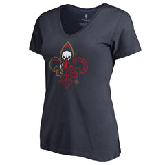 NBA - New Orleans Pelicans Women's X-Ray Slim Fit V-Neck T-Shirt - Navy