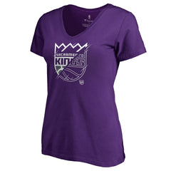NBA - Sacramento Kings Women's X-Ray Slim Fit V-Neck T-Shirt - Purple