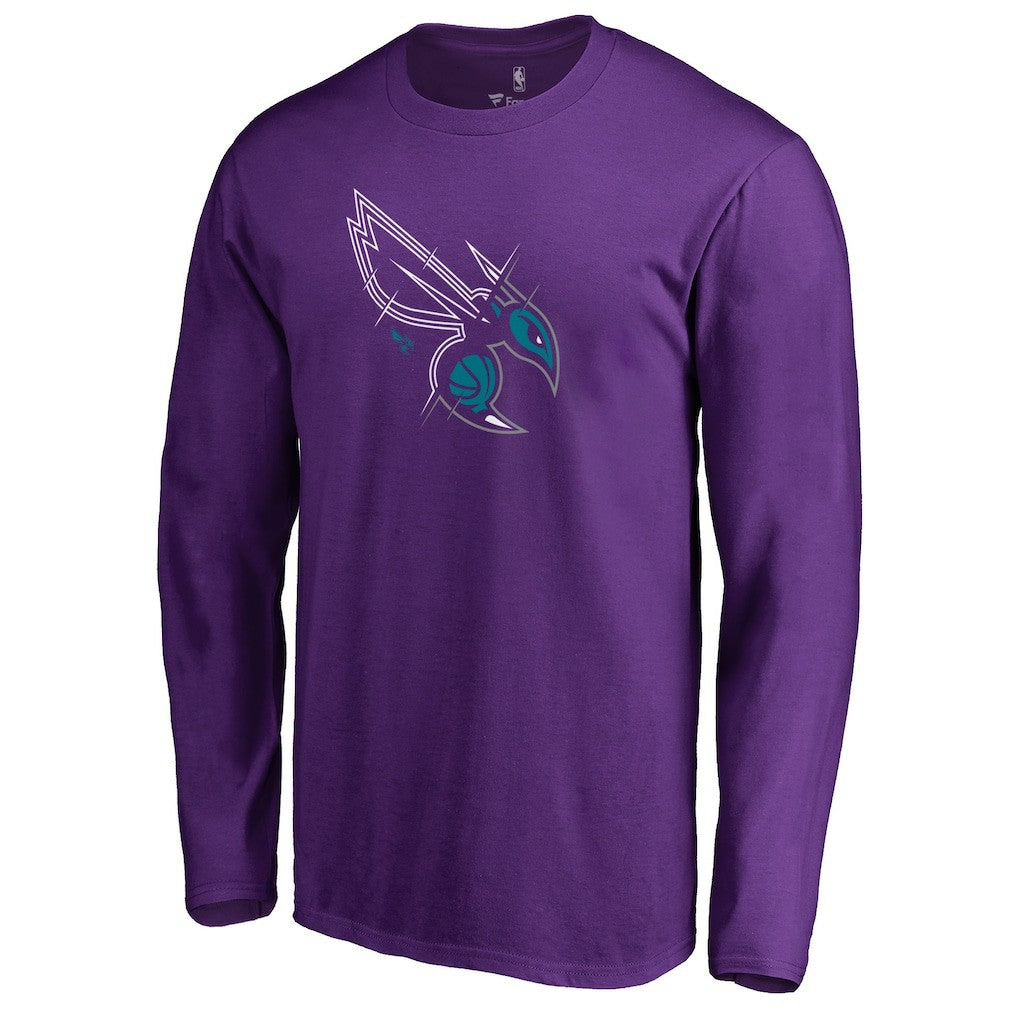 NBA - Charlotte Hornets X-Ray Long Sleeve T-Shirt - Purple