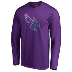 NBA - Charlotte Hornets X-Ray Long Sleeve T-Shirt - Purple