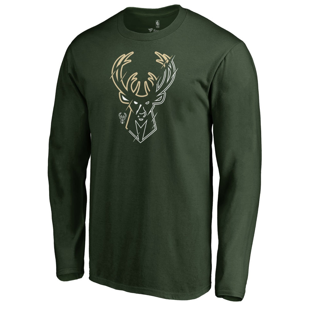 NBA - Milwaukee Bucks X-Ray Long Sleeve T-Shirt - Green