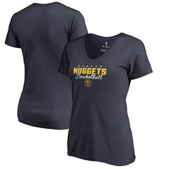 NBA - Denver Nuggets Women's Script Assist V-Neck T-Shirt - Navy