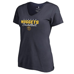 NBA - Denver Nuggets Women's Script Assist V-Neck T-Shirt - Navy