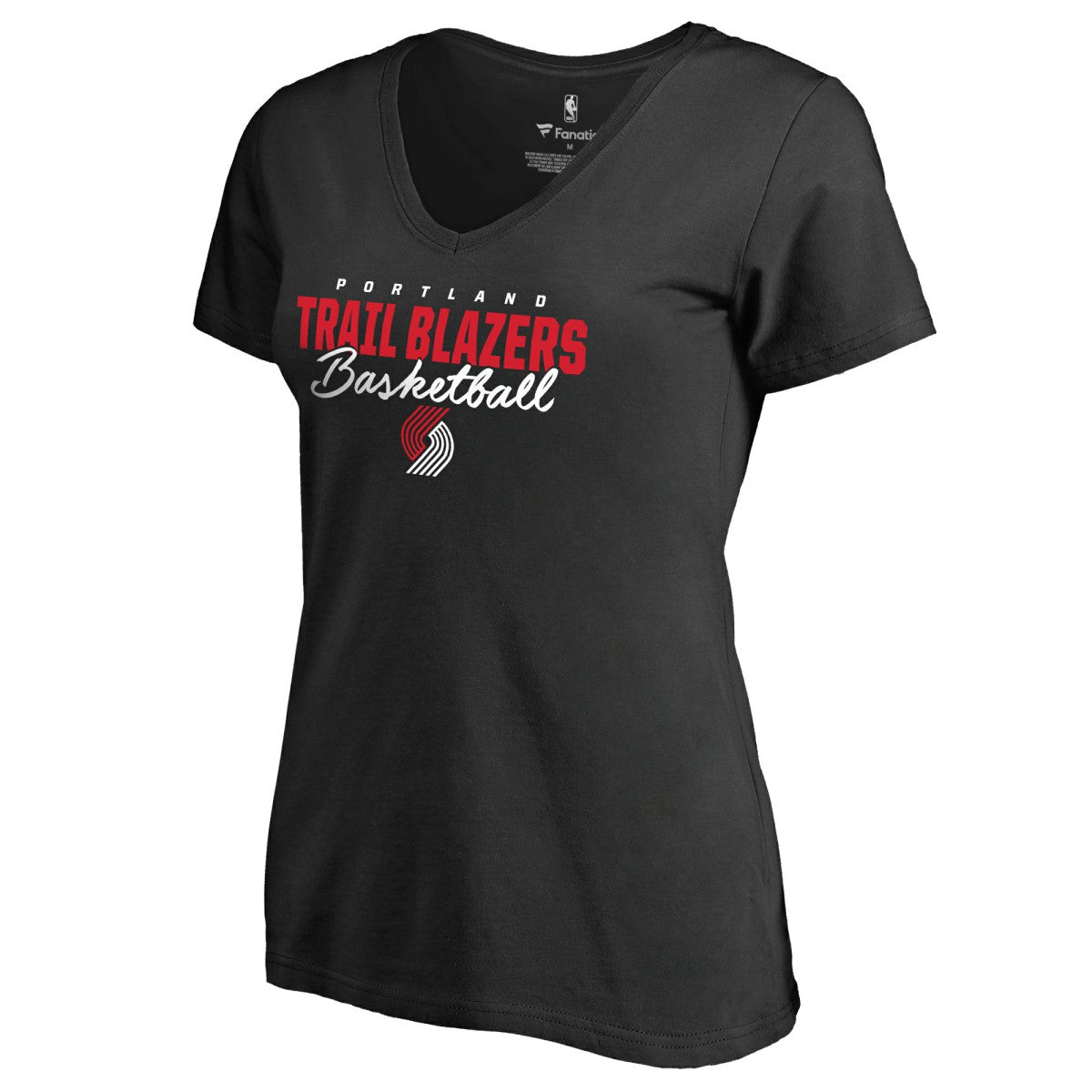 NBA - Portland Trail Blazers Women's Script Assist T-Shirt - Black