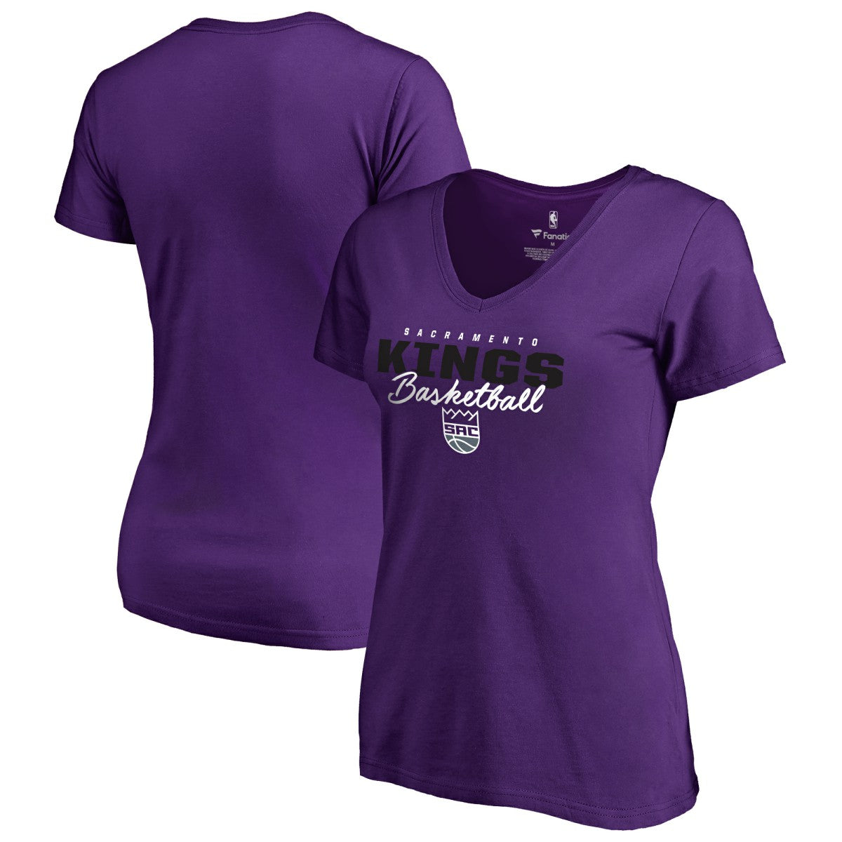 NBA - Sacramento Kings Women's Script Assist T-Shirt - Purple