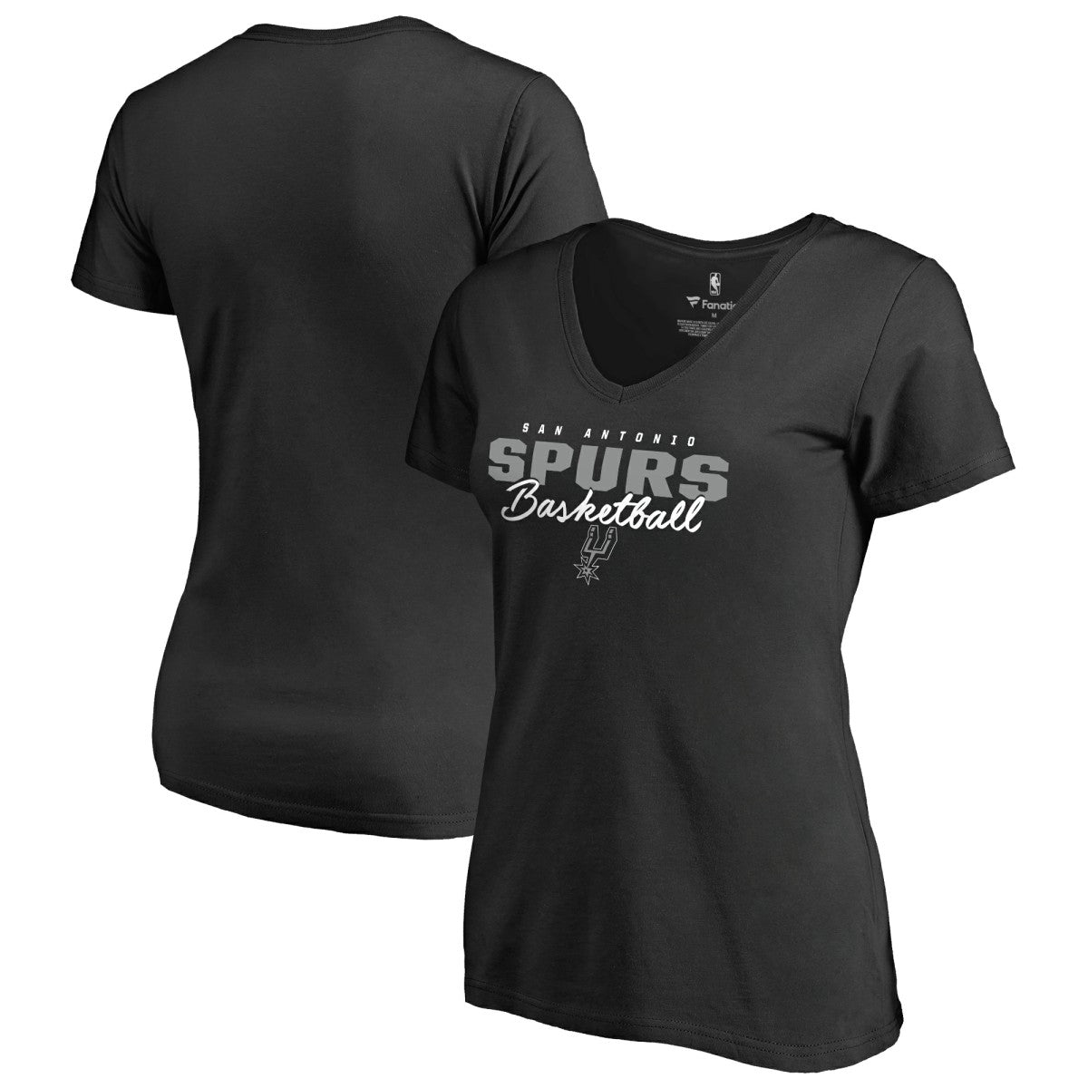 NBA - San Antonio Spurs Women's Script Assist T-Shirt - Black